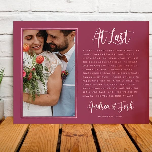 Wedding Song Lyrics Custom Photo Canvas Print (Copy) Personalized Gifts CanvasJet.com