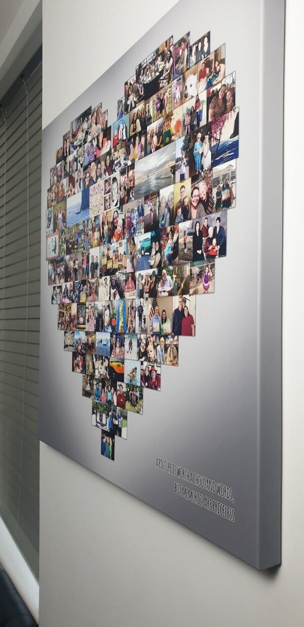 Heart Shape Collage Art Print – up to 150 Photos Personalized Gifts CanvasJet.com