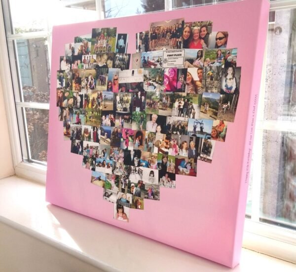 Heart Shape Collage Art Print – up to 150 Photos Personalized Gifts CanvasJet.com