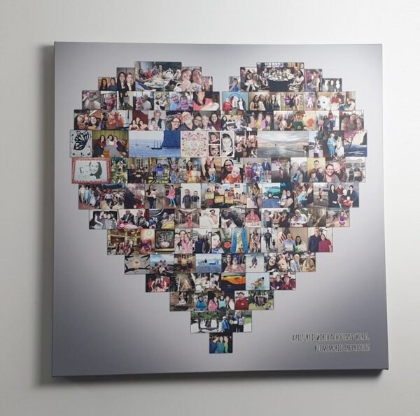 Heart Shape Collage Art Print – up to 150 Photos Personalized Gifts CanvasJet.com